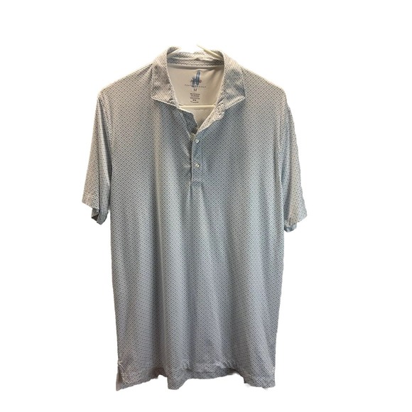 johnnie-O Other - Johnnie O Shirt Mens Med Blue print Featherweight Performance Polo UPF 50